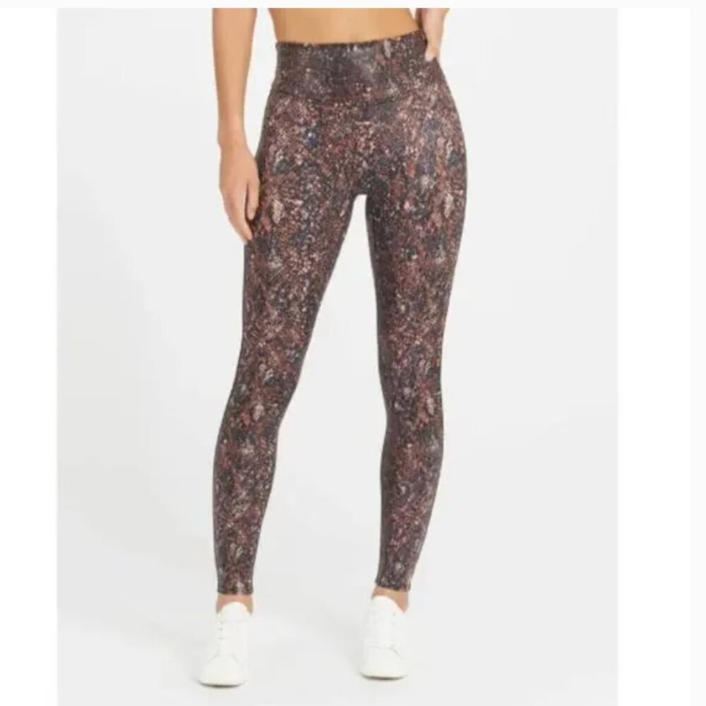 Spanx Faux Leather Snake‎ Shine Legging size Medium